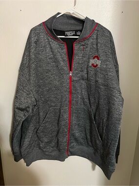 PROFILE VARSITY Classic Ohio State Buckeyes Full Zip Jacket Grey Red Men's‎ 4XL
